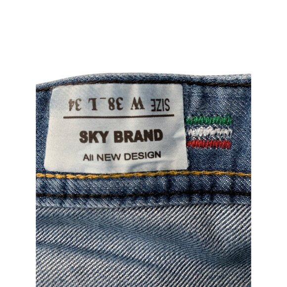 Diesel Mens Blue Denim Jeans Size 38 x 30 Button Fly Sky Brand Tag 100 Cotton - Picture 5 of 11